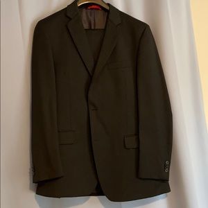 Men’s black wool suit